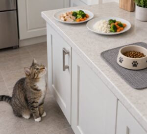 how to stop a cat from stealing food off plates