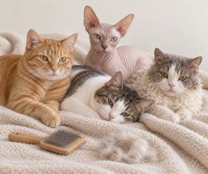 which cat breeds shed the least